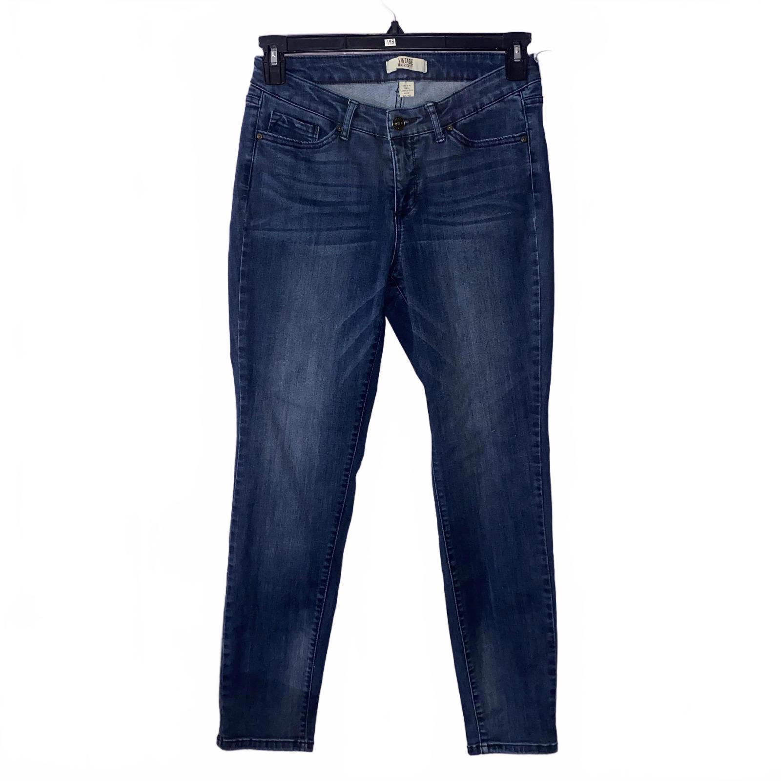 Women’s Low Rise Skinny Jeans 28 Dark Wash Y2k Stretch Denim Classic Fit Vibes